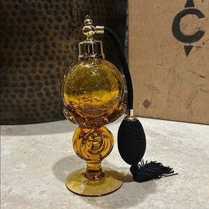 ROYAL LIMITED crystal amber color atomizer perfume bottle